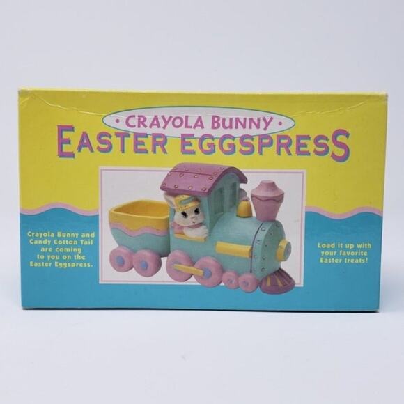 1993 Crayola Bunny Easter Eggspress Spring Holiday Decor Figurine - Picture 1 of 8